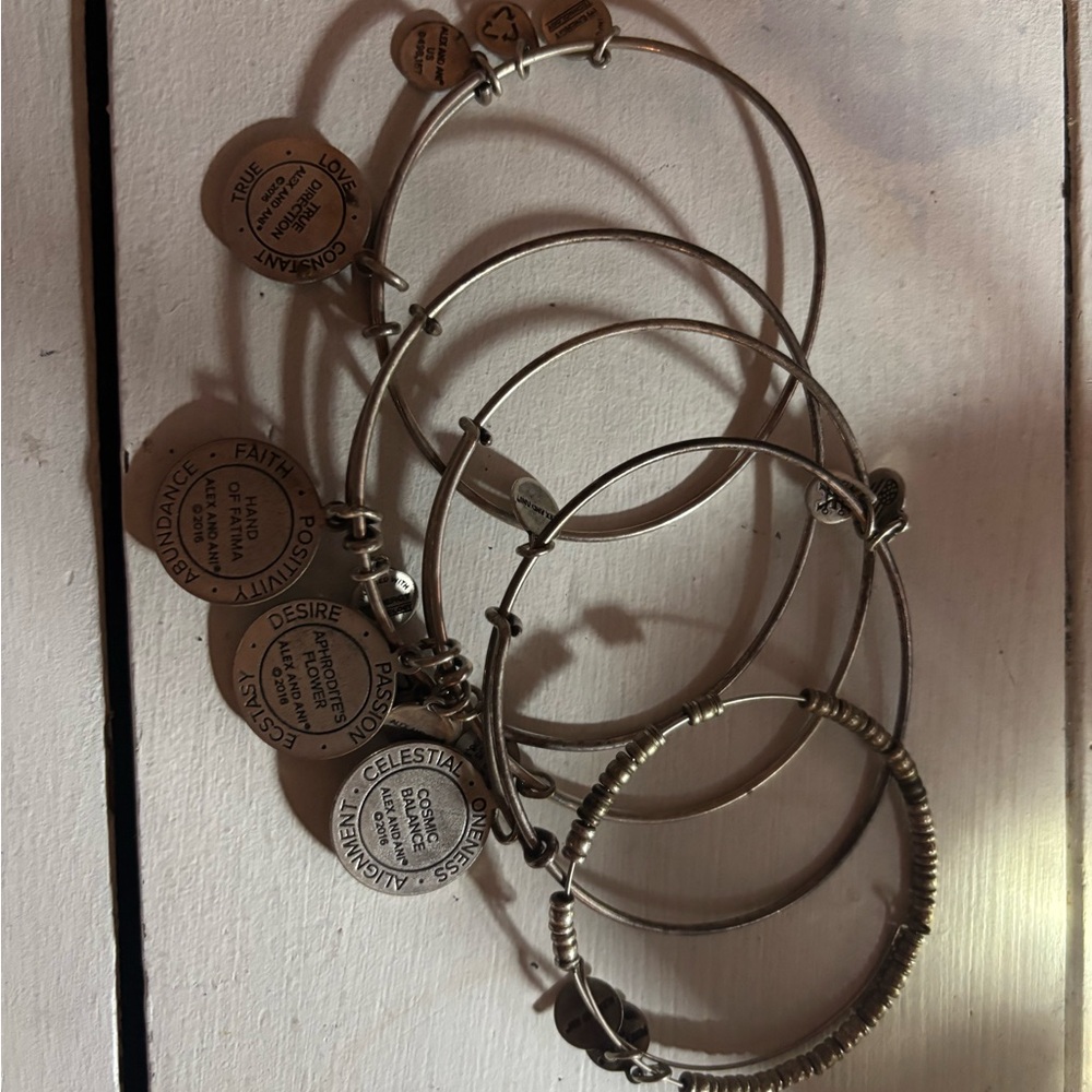 Alex and Ani Silver Charm Bracelets
